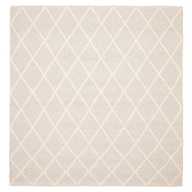 ECARPETGALLERY Braid weave Sienna Grey Wool Rug - 6'0 x 6'2 - Grey - 6'0 x 6'2
