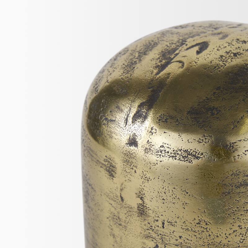 Quonset Antiqued Brass Aluminum Metal Decorative Object (10")