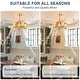 preview thumbnail 17 of 19, 48 Inch Retractable Clear 4-Blade Modern Sputnik Ceiling Fans with Light (excl.bulb) Luxury Chandelier
