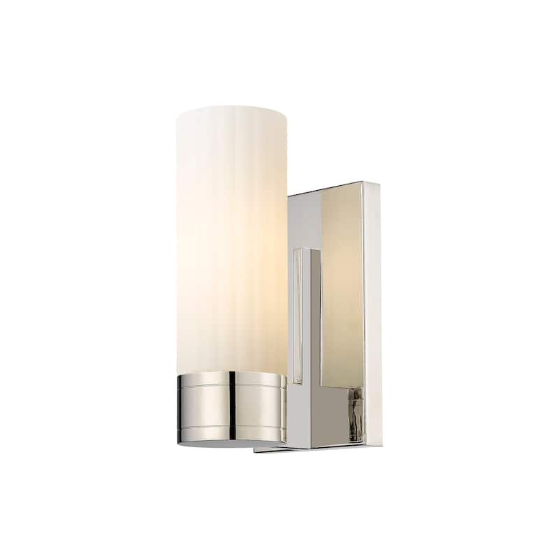 Innovations Lighting 429-1W-10-3 Empire Sconce Empire 10" Tall Wall - Polished Nickel / Matte White