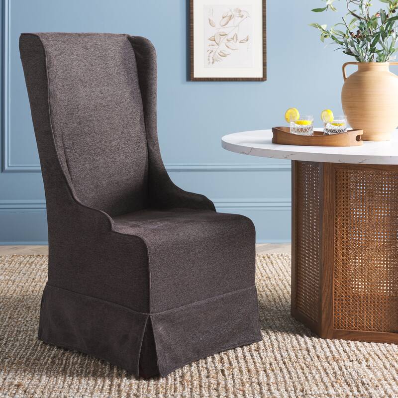 SAFAVIEH Iesha Bacall Velvet Dark Champagne Dining Chair - 24" x 28.3" x 47" - 24"Wx28"Dx47"H