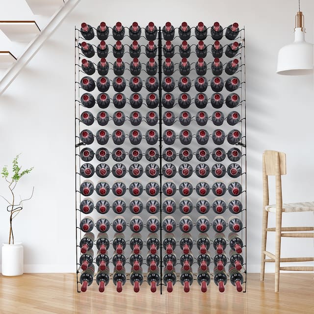 Freestanding Metal Wine Rack - Up to 150 Wine Bottles