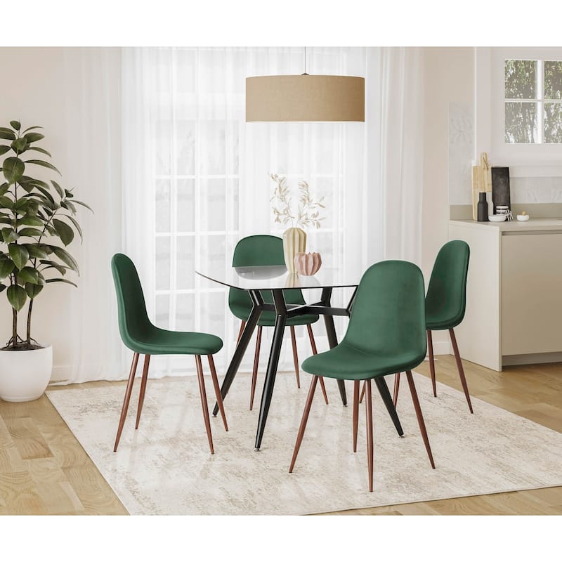 Pebble Mid-Century Modern Upholstered Accent / Dining Chair (Set of 2)