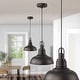 preview thumbnail 15 of 17, 1-Light Industrial Farmhouse Single Dome Pendant Light Hanging Lamps - ‎11 x 11 x 8.5 inches