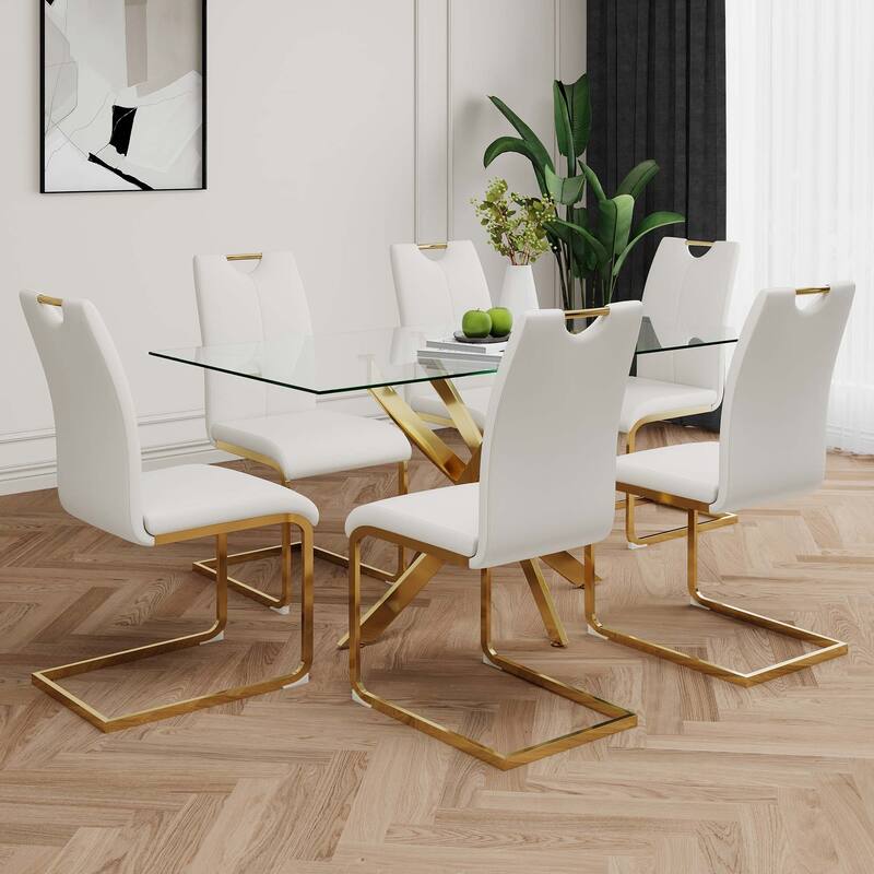 PU Dining Chair Living Room Chair ,Set of 6