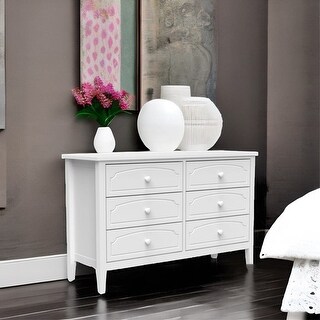 Solid Wood 6 Drawers Dresser Cabinet - Bed Bath & Beyond - 38971250