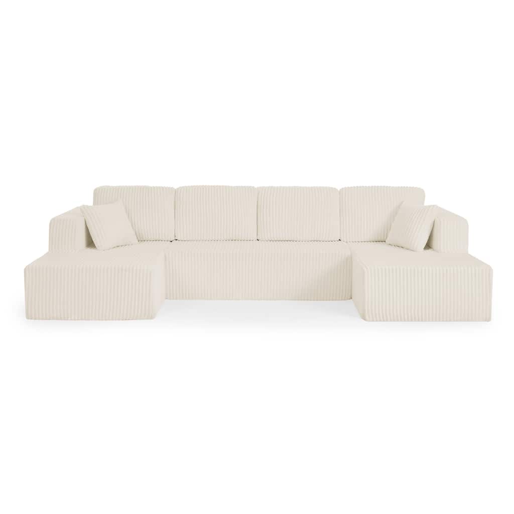 Modular U shape Sectional Sofa,Modern Sleeper Couch with Chaise Lounge