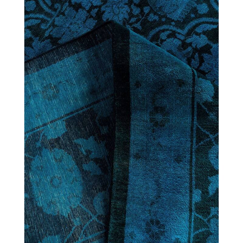 Vibrance One-of-a-Kind Hand-Knotted Area Rug - Blue, 12' 1" x 21' 6" - 12' 1" x 21' 6"