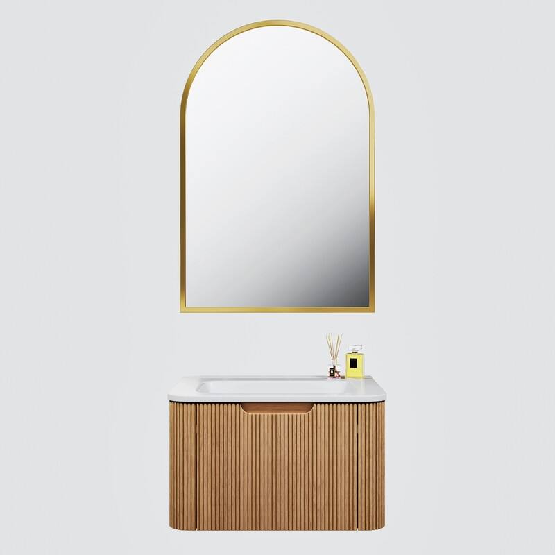 Bathroom Vanity with Top Sink Freestanding Vanity Set with Mirror Cabinet