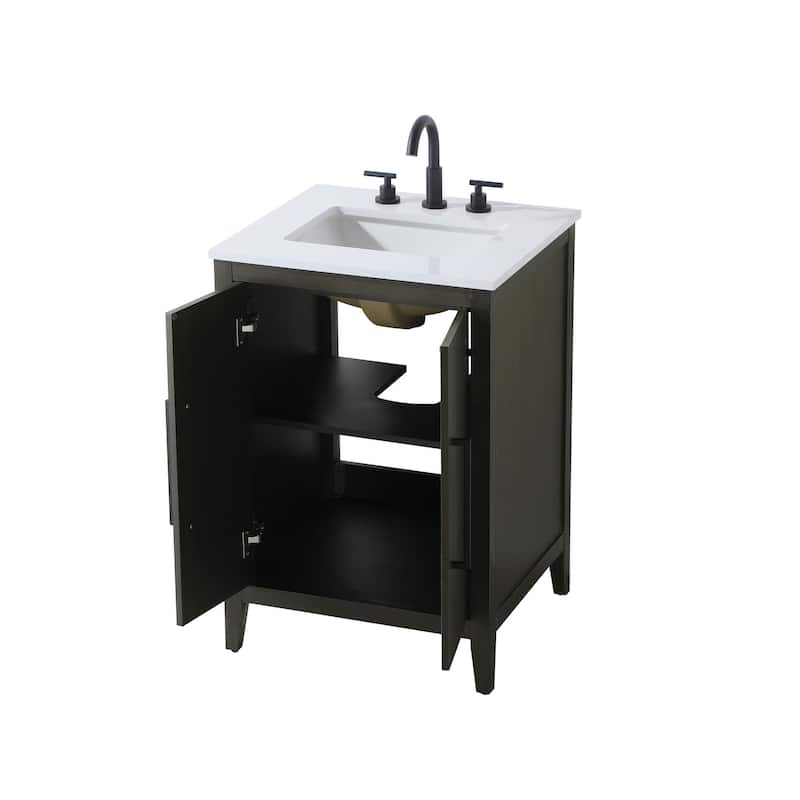 Elegant Lighting VF29324 Millie 24" Free Standing Single Basin Vanity