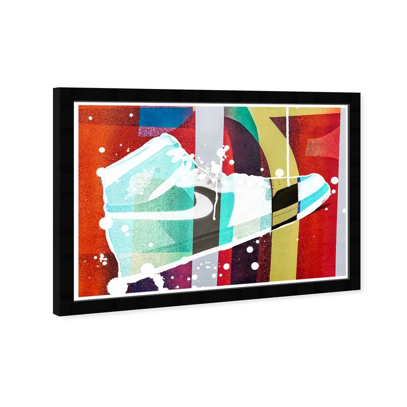 Wynwood Studio Prints Fashion and Glam Vibrant Graffiti Sneaker Red and Modern & Contemporary Wall Art Canvas Print