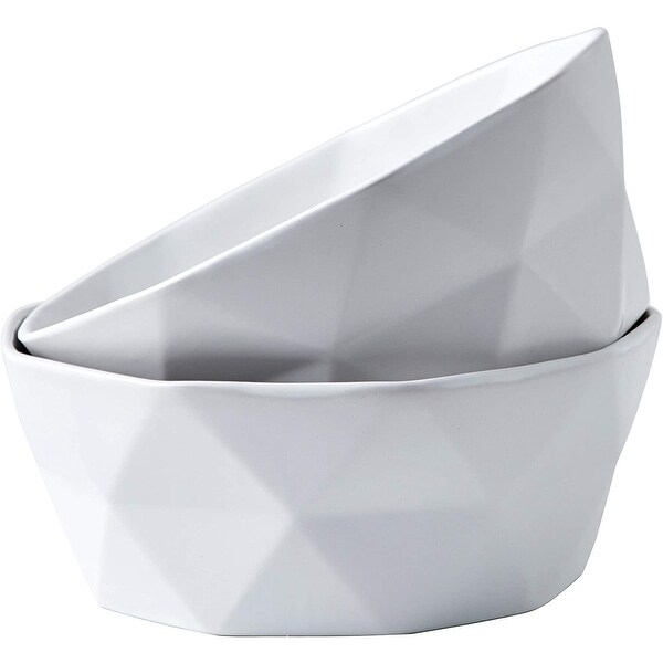 Home Living Kitchen Dining Noam Contemporary Dish Fruit Bowl Table Centerpiece Modern White Kitchen Bowl Pottery Salad Bowl Large Serving White Bowl