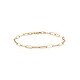 preview thumbnail 12 of 15, Joelle Gold Link Chain Women's Bracelet - 14K Paperclip Link Chain 3.4 mm For Her