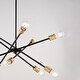 preview thumbnail 11 of 9, Gresham 10 Light Gold Brass and Black Mid-Century Modern Chandelier Adjustable Arms - 34.25-in W x 14.75-in H x 34.25-in D