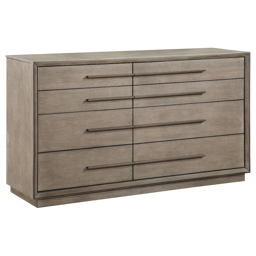 Durango 8-drawer Dresser and Mirror Taupe Oak
