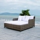 preview thumbnail 31 of 59, SAFAVIEH Outdoor Cadeo Wicker Daybed with Pillows and Cushions