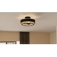 preview thumbnail 6 of 5, Quoizel Semi-Flush Mount 3-Light Semi-Flush Mount in Earth Black