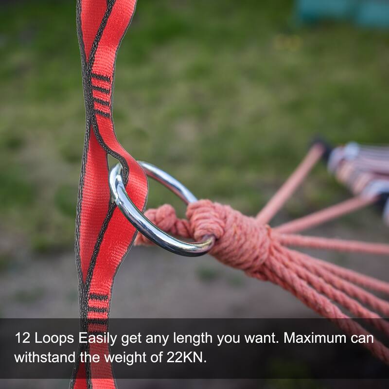 25KN Daisy Chain Yoga Extend Belt 1.8M, 2Pcs Climbing Straps for Exercise - 1.8M