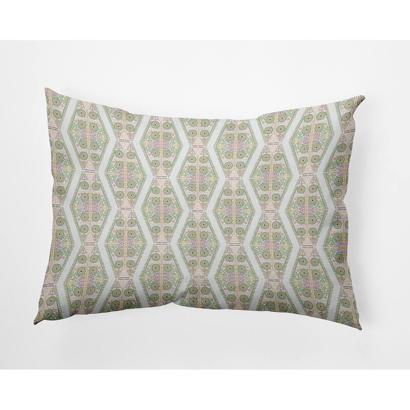 Detailed Geo Decorative Throw Pillow - Fresh Green - 14" x 20"