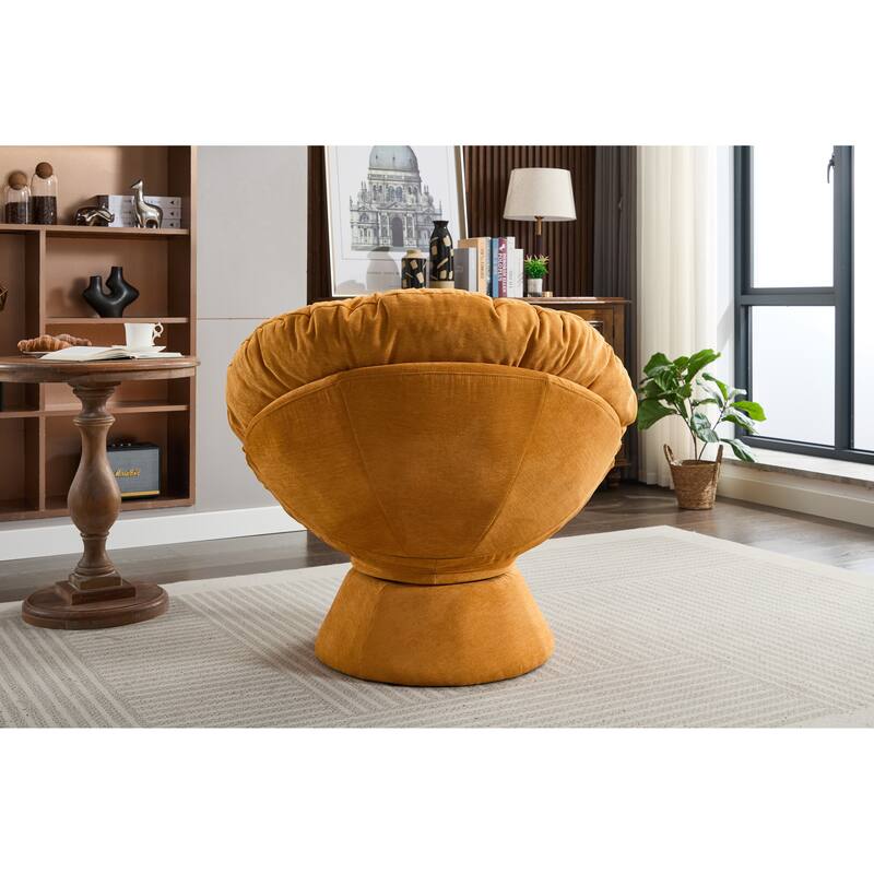 Oversized Swivel Accent Chair, 360-Degree Swivel Barrel Chair, Papasan Chair for Living Room and Bedroom Comfort