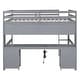 preview thumbnail 32 of 34, Multifunctionl Full Size Loft Bed with Desk, Cabinets, Drawers and Bedside Tray, Charging Station, Sturdy Wood Frame, White