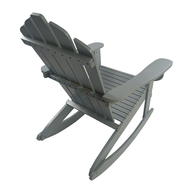 Reclining Wooden Outdoor Rocking Adirondack chair