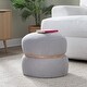 preview thumbnail 20 of 21, Carson Carrington Lena Pouf Ottoman with Natural Wood Accent
