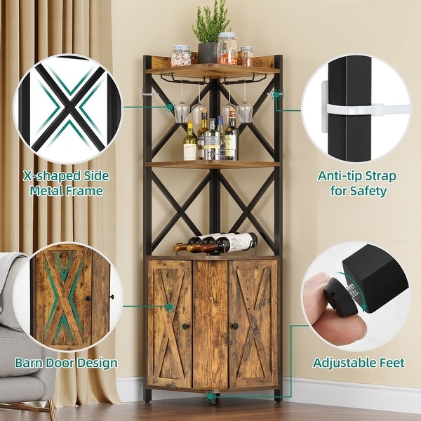 Bar cabinet rustic deals