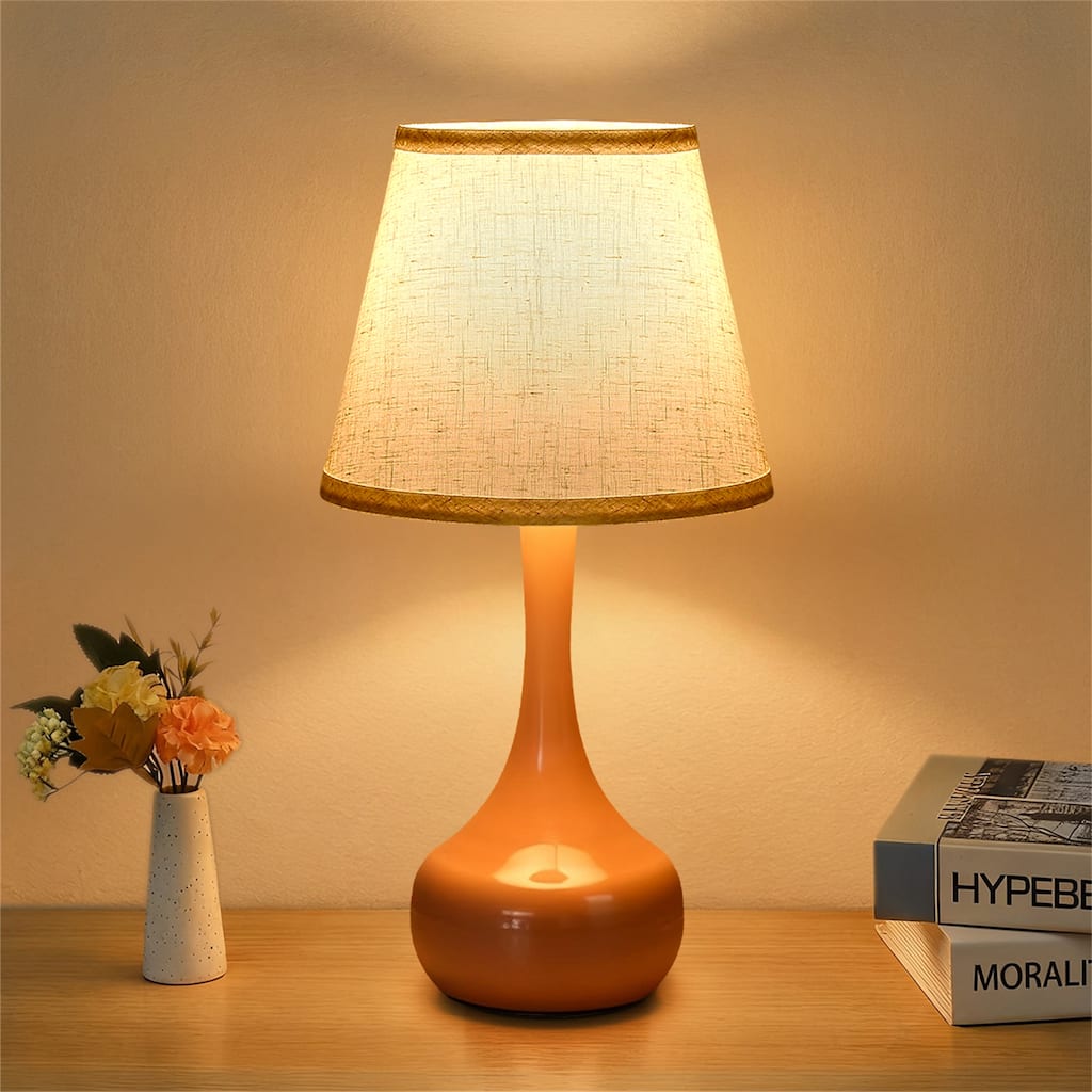 Set of 2 Pink Table Lamps (LED Bulbs Included)