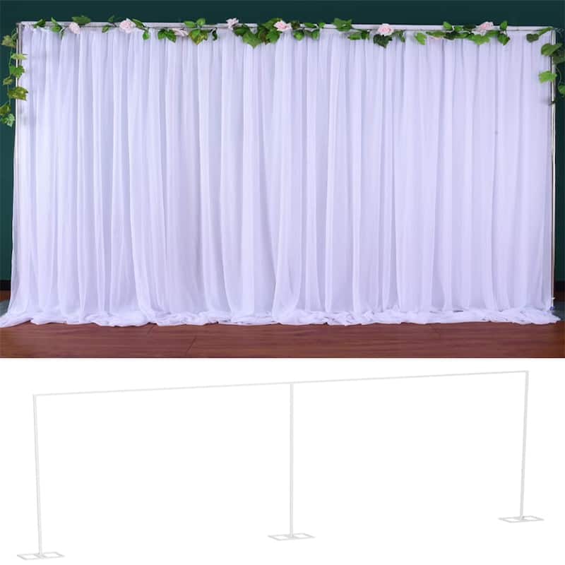 20x10Ft Long Square Metal Wedding Backdrop Frame Stand Adjustable