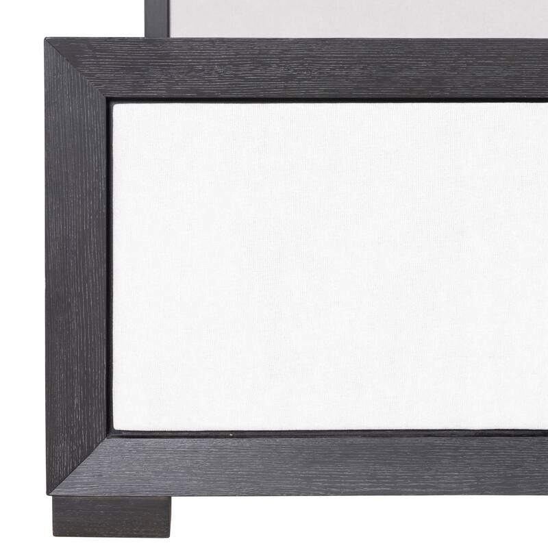 Furniture of America Durem II Modern Classic 5-Piece Solid Wood Panel Bedroom Set with 2-Drawer Oversized Nightstand