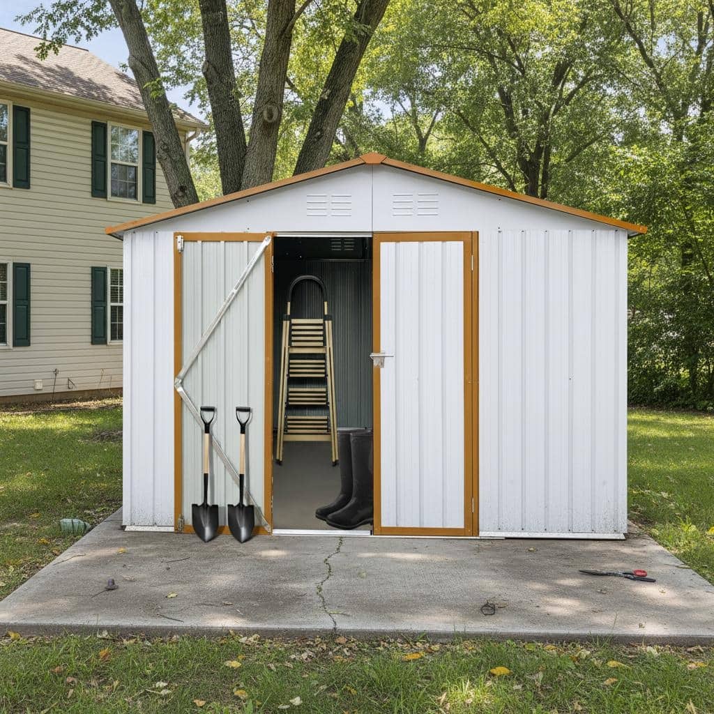 10x12 Ft Metal garden sheds outdoor storage sheds