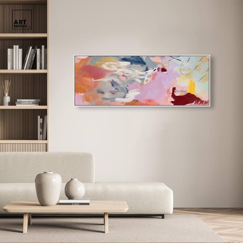 Flaming Color Splash Panoramic Canvas by Art Remedy