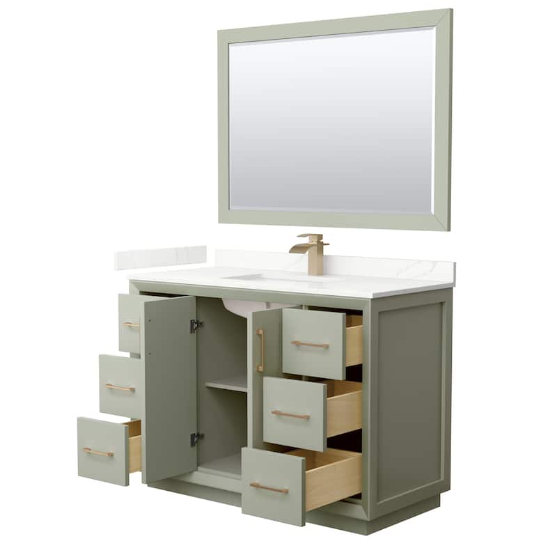 Wyndham Collection WCF414148S-QTZ-UNSM46 Strada 48" Free Standing