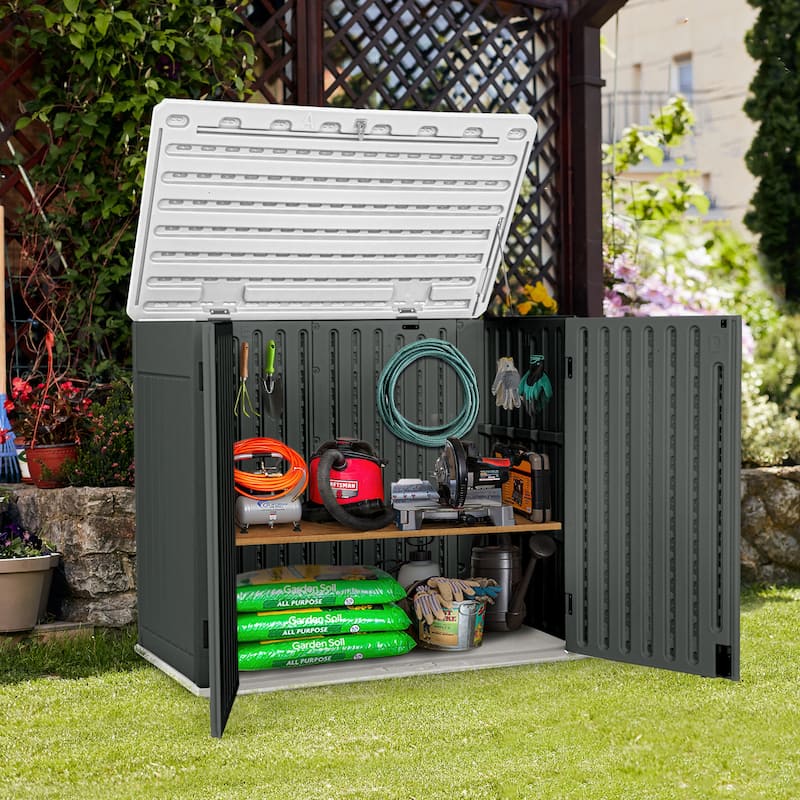 Moasis 4.45 ft. W x 2.75 ft. D Resin Horizontal Storage Shed