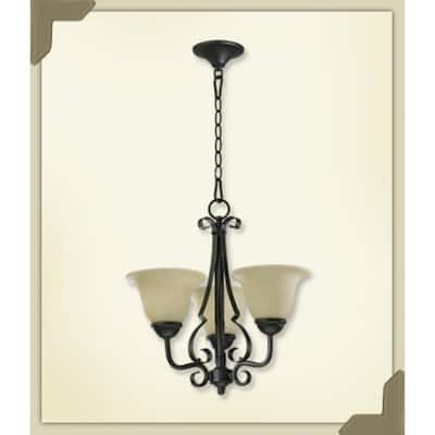 Quorum International Reyes 3 Light 22" Wide Chandelier