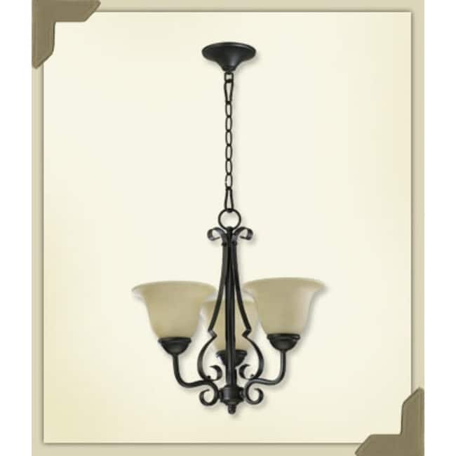 Quorum International Reyes 3 Light 22" Wide Chandelier