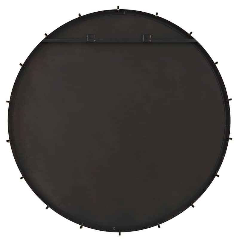 Industrial Round Wall Mirror - 43" - Gold Finish