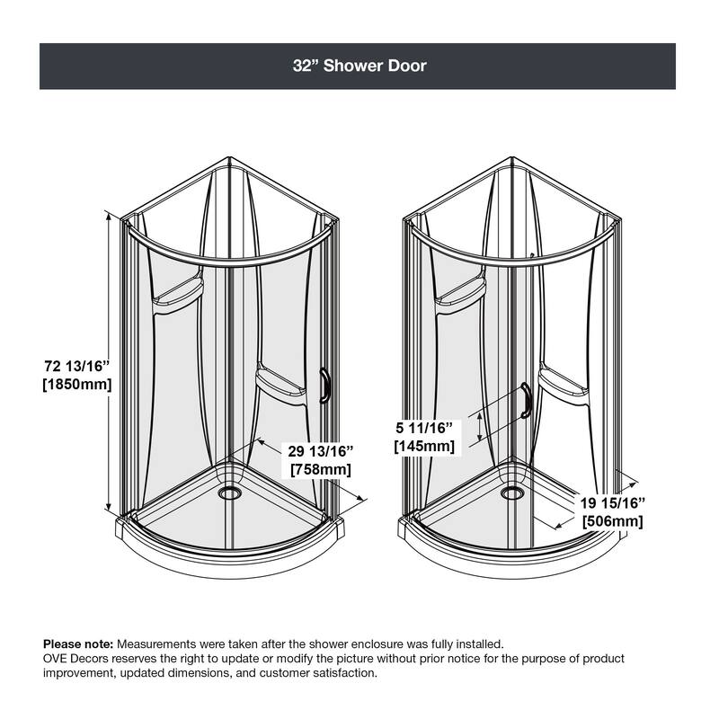 Ove Decors Breeze Shower Kit, Frosted Panels, Walls and Base