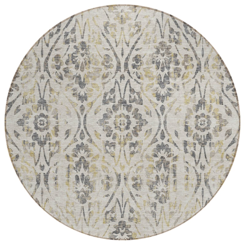 HomeRoots Floral Transitional Rectangle Outdoor Rug