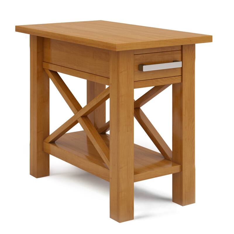 WYNDENHALL Waterloo SOLID WOOD 14 inch Wide Rectangle Contemporary Narrow Side Table - 14 inch Wide