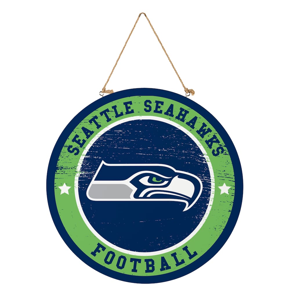 Seattle Seahawks Wooden Door Decor Wall Sign - Multi-Color