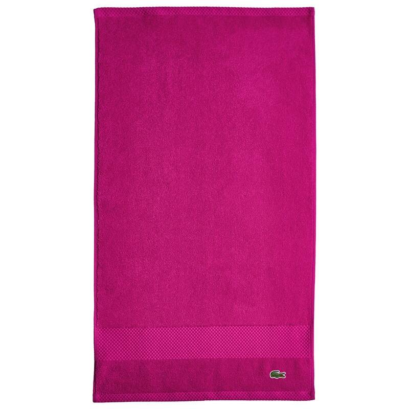 Lacoste Heritage Supima 100% Cotton Bath Towel, Hand Towel, Wash Cloth, and Bath Sheet - Magenta - Hand Towel