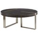 preview thumbnail 1 of 2, Uttermost Converge 42" Round Industrial Modern Coffee Table Dry Ebony / Pewter