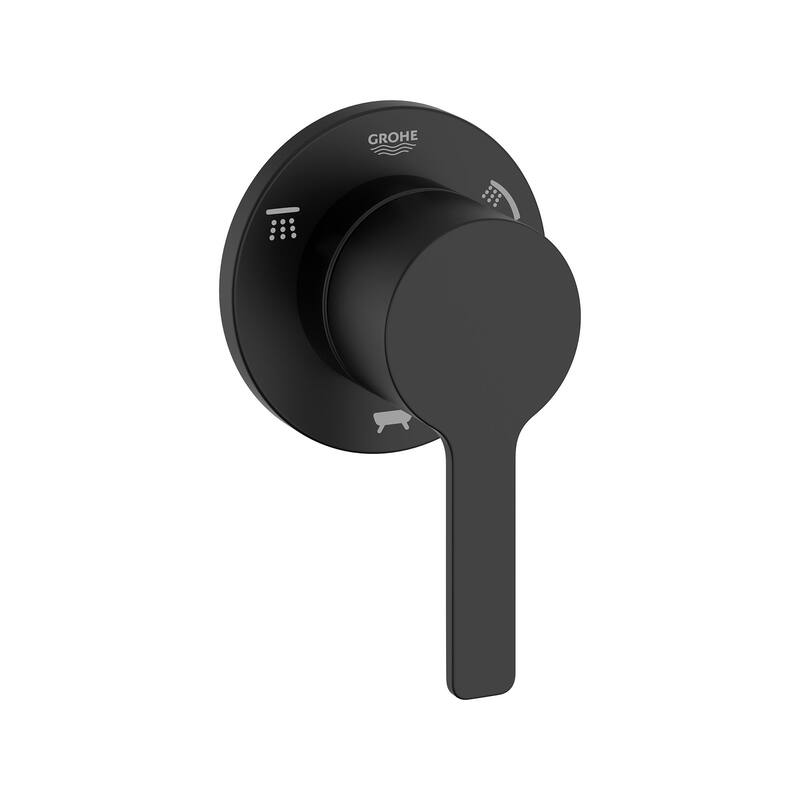 Grohe Lineare Single Handle 3 Way Diverter Valve - Less Rough In - Matte Black