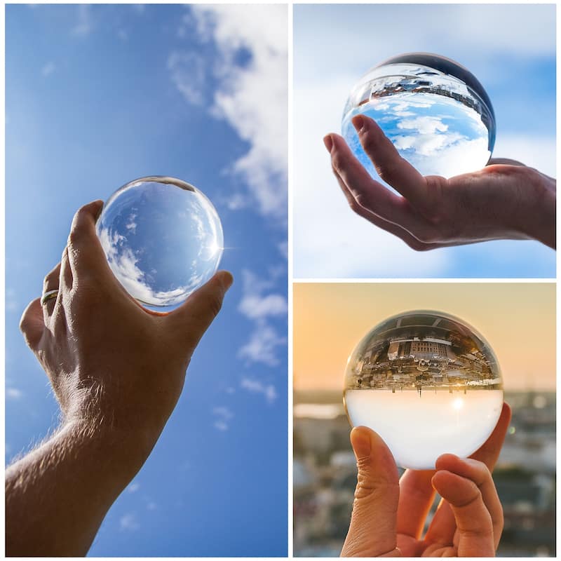 1Set K9 Crystal Ball Decorative Ball with Gift Box and Crystal Stand
