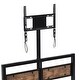 preview thumbnail 12 of 11, Black Twin Size Metal Platform Bed w/ Rotatable TV Stand Storage Bed Frame