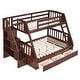 preview thumbnail 29 of 31, Twin-Over-Full Bunk Bed with Ladder and Storage Staircase, Space-Optimizing Bunk Bed with Guardrail & 3 Drawers for Kids Bedroom