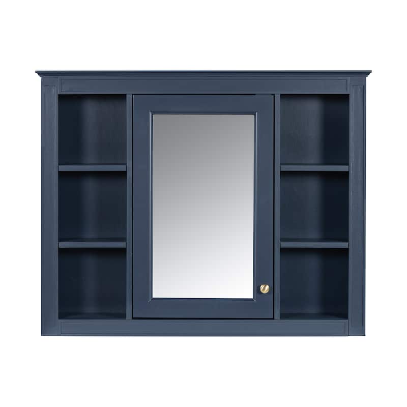 36''Bathroom Vanity With Medicine Cabinet,Modern Bathroom Storage Cabinet With 2 Soft Closing Doors And 4 Drawers,Single Sink