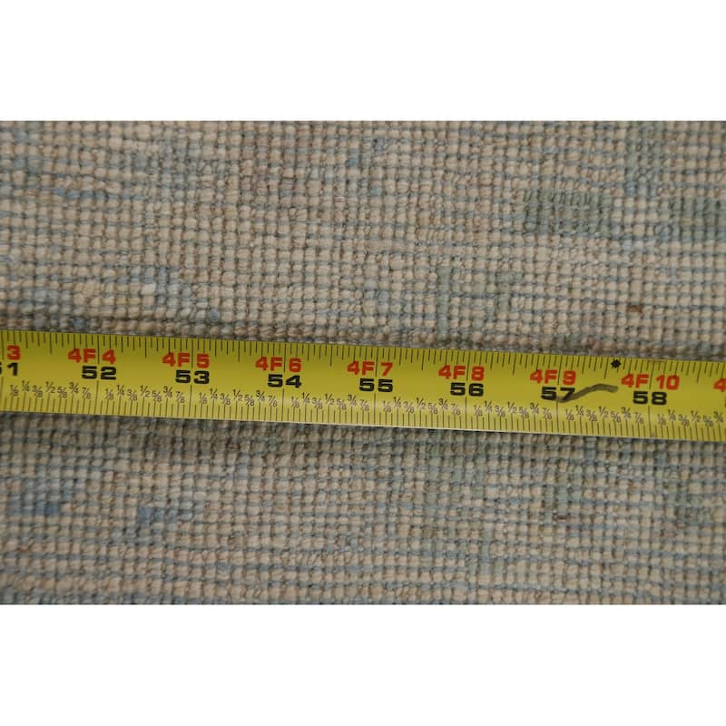 Vegetable Dye Oushak Turkish Oriental Area Rug Handmade Wool Carpet - 3'11" x 4'11"